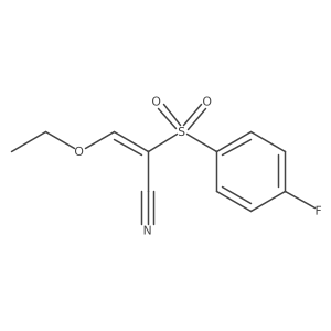 3-Ethoxy-2-[(4-fluorophenyl)sulfonyl]-2-propenenitrile Structure