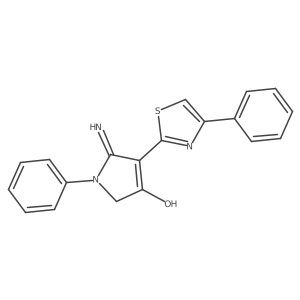 5-amino-1-phenyl-4-(4-phenyl-1,3-thiazol-2-yl)-1,2-dihydro-3H-pyrrol-3-one Structure