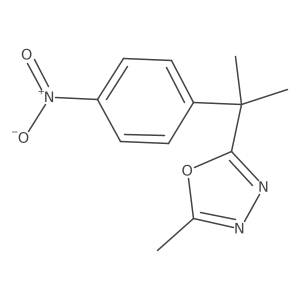 2-Methyl-5-[1-methyl-1-(4-nitro-phenyl)-ethyl]-[1,3,4]oxadiazole结构式