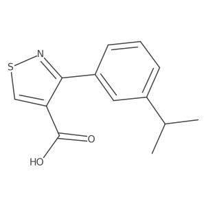 3-[3-(Propan-2-yl)phenyl]-1,2-thiazole-4-carboxylic acid结构式