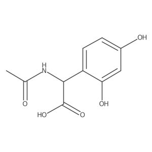 2-Acetamido-2-(2,4-dihydroxyphenyl)acetic acid Structure
