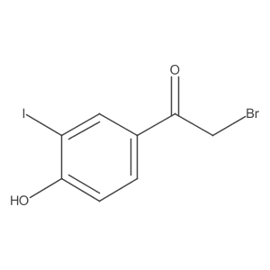 2-Bromo-1-(4-hydroxy-3-iodophenyl)ethanone结构式