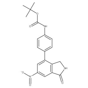Carbamic acid,[4-(2,3-dihydro-6-nitro-1-oxo-1h-isoindol-4-yl)phenyl]-,1,1-dimethylethyl ester Structure