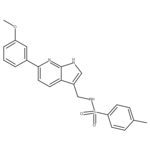 n-[6-(3-Methoxy-phenyl)-1h-pyrrolo[2,3-b]pyridine-3-ylmethyl]-4-methyl-benzenesulfonamide Structure