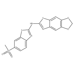 N-(6-(methylsulfonyl)benzo[d]thiazol-2-yl)-[1,3]dioxolo[4',5':4,5]benzo[1,2-d]thiazol-6-amine结构式