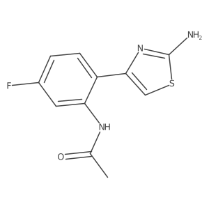 N-[2-(2-amino-1,3-thiazol-4-yl)-5-fluorophenyl]acetamide结构式