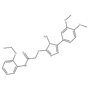 2-{[4-amino-5-(3,4-dimethoxyphenyl)-4H-1,2,4-triazol-3-yl]sulfanyl}-N-(2-ethoxyphenyl)acetamide Structure