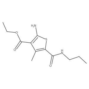 Ethyl 2-amino-4-methyl-5-[(propylamino)carbonyl]-3-thiophenecarboxylate结构式