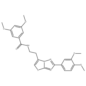 N-(2-(2-(3,4-dimethoxyphenyl)thiazolo[3,2-b][1,2,4]triazol-6-yl)ethyl)-3,5-dimethoxybenzamide Structure