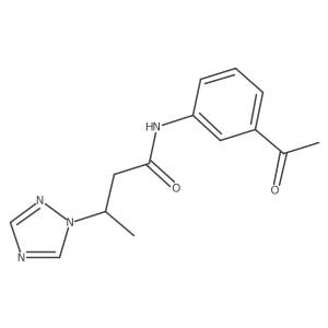 N-(3-acetylphenyl)-3-(1H-1,2,4-triazol-1-yl)butanamide Structure
