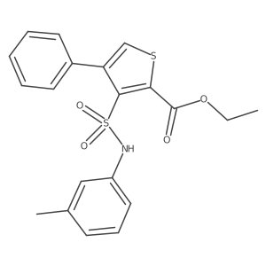 Ethyl 3-[(3-methylphenyl)sulfamoyl]-4-phenylthiophene-2-carboxylate结构式