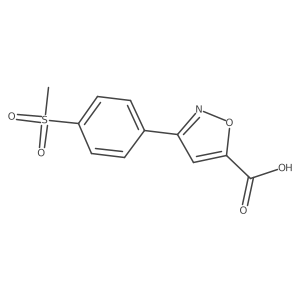 3-(4-Methanesulfonylphenyl)-1,2-oxazole-5-carboxylic acid结构式