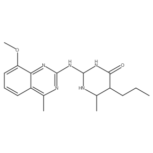 2-[(8-Methoxy-4-methylquinazolin-2-yl)amino]-6-methyl-5-propyl-1,3-diazinan-4-one Structure