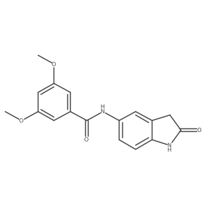 3,5-dimethoxy-N-(2-oxoindolin-5-yl)benzamide结构式