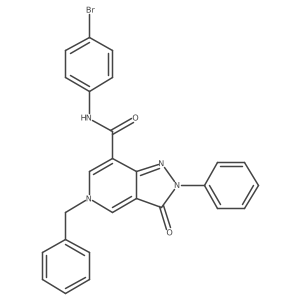 5-benzyl-N-(4-bromophenyl)-3-oxo-2-phenyl-3,5-dihydro-2H-pyrazolo[4,3-c]pyridine-7-carboxamide结构式