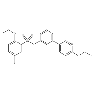 5-bromo-2-ethoxy-N-[3-(6-ethoxypyridazin-3-yl)phenyl]benzene-1-sulfonamide Structure