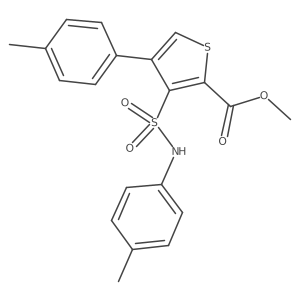 Methyl 4-(4-methylphenyl)-3-[(4-methylphenyl)sulfamoyl]thiophene-2-carboxylate Structure