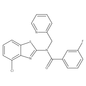 N-(4-chlorobenzo[d]thiazol-2-yl)-3-fluoro-N-(pyridin-2-ylmethyl)benzamide Structure