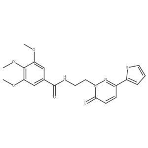 3,4,5-trimethoxy-N-(2-(6-oxo-3-(thiophen-2-yl)pyridazin-1(6H)-yl)ethyl)benzamide结构式