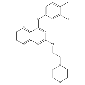(3-Chloro-4-methylphenyl){2-[(2-morpholin-4-ylethyl)amino]pteridin-4-yl}amine Structure