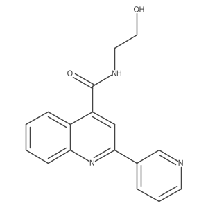 N-(2-hydroxyethyl)-2-(pyridin-3-yl)quinoline-4-carboxamide结构式