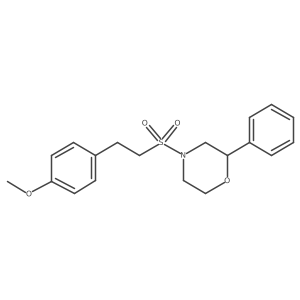 4-((4-Methoxyphenethyl)sulfonyl)-2-phenylmorpholine结构式