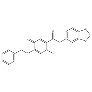 N-(1,3-benzodioxol-5-yl)-5-(benzyloxy)-1-methyl-4-oxo-1,4-dihydropyridine-2-carboxamide结构式