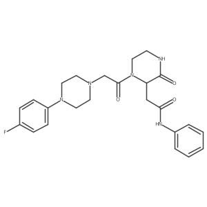 2-(1-{[4-(4-fluorophenyl)piperazin-1-yl]acetyl}-3-oxopiperazin-2-yl)-N-phenylacetamide结构式