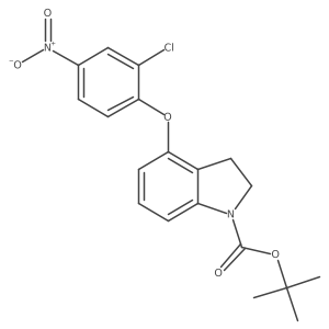 Tert-butyl 4-(2-chloro-4-nitrophenoxy)indoline-1-carboxylate结构式