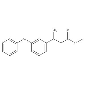 Methyl 3-amino-3-(3-phenoxyphenyl)propanoate结构式