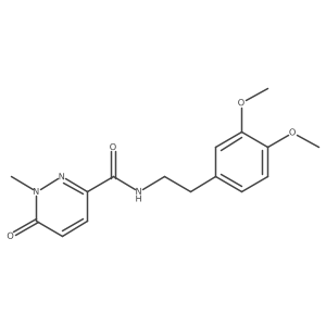 N-(3,4-dimethoxyphenethyl)-1-methyl-6-oxo-1,6-dihydropyridazine-3-carboxamide结构式