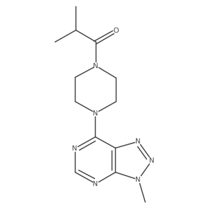2-methyl-1-(4-{3-methyl-3H-[1,2,3]triazolo[4,5-d]pyrimidin-7-yl}piperazin-1-yl)propan-1-one结构式