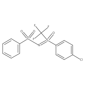 N-((4-Chlorophenyl)(oxo)(trifluoromethyl)-l6-sulfaneylidene)benzenesulfonamide结构式