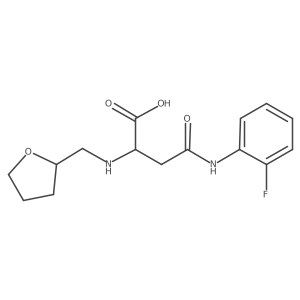 4-((2-Fluorophenyl)amino)-4-oxo-2-(((tetrahydrofuran-2-yl)methyl)amino)butanoic acid Structure