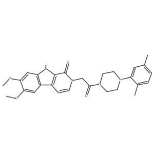 3-(2-(4-(2,5-dimethylphenyl)piperazin-1-yl)-2-oxoethyl)-7,8-dimethoxy-3H-pyrimido[5,4-b]indol-4(5H)-one Structure