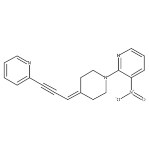 3-Nitro-2-[4-(3-pyridin-2-ylprop-2-ynylidene)piperidin-1-yl]pyridine结构式
