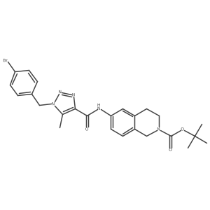 tert-butyl 6-[[1-[(4-bromophenyl)methyl]-5-methyltriazole-4-carbonyl]amino]-3,4-dihydro-1H-isoquinoline-2-carboxylate Structure