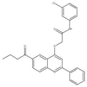 Ethyl 4-(2-((3-chlorophenyl)amino)-2-oxoethoxy)-2-phenylquinoline-6-carboxylate Structure