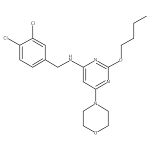 2-Butoxy-n-(3,4-dichlorobenzyl)-6-morpholin-4-ylpyrimidin-4-amine结构式