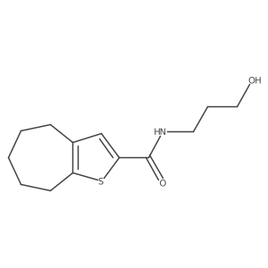 N-(3-hydroxypropyl)-5,6,7,8-tetrahydro-4H-cyclohepta[b]thiophene-2-carboxamide Structure