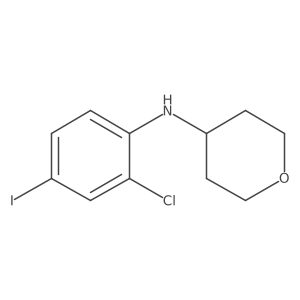 N-(2-Chloro-4-iodophenyl)tetrahydro-2H-pyran-4-amine结构式