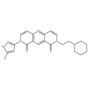2-(3-methyl-1H-1,2,4-triazol-5-yl)-8-(2-morpholinoethyl)pyrido[4,3-b][1,6]naphthyridine-1,9(2H,8H)-dione结构式