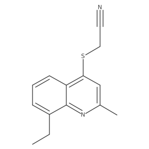 Acetonitrile, 2-[(8-ethyl-2-methyl-4-quinolinyl)thio]-结构式