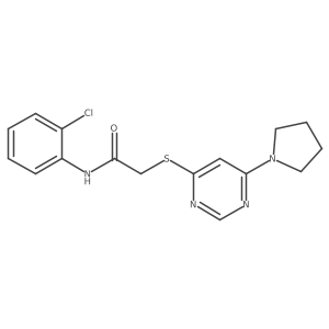 N-(2-chlorophenyl)-2-{[6-(pyrrolidin-1-yl)pyrimidin-4-yl]sulfanyl}acetamide Structure