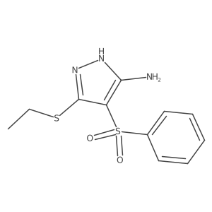 3-(ethylthio)-4-(phenylsulfonyl)-1H-pyrazol-5-amine Structure
