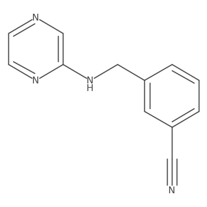3-{[(Pyrazin-2-yl)amino]methyl}benzonitrile Structure