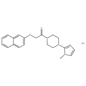 1-(4-(1-methyl-1H-imidazol-2-yl)piperazin-1-yl)-2-(naphthalen-2-yloxy)ethanone hydrochloride Structure