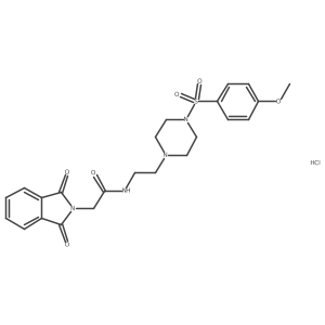 2-(1,3-dioxoisoindolin-2-yl)-N-(2-(4-((4-methoxyphenyl)sulfonyl)piperazin-1-yl)ethyl)acetamide hydrochloride Structure
