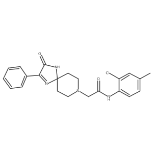 N-(2-Chloro-4-methylphenyl)-2-{3-oxo-2-phenyl-1,4,8-triazaspiro[4.5]dec-1-EN-8-YL}acetamide结构式