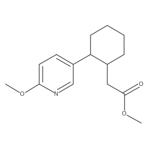 rel-Methyl (1R,2R)-2-(6-methoxy-3-pyridinyl)cyclohexaneacetate结构式
